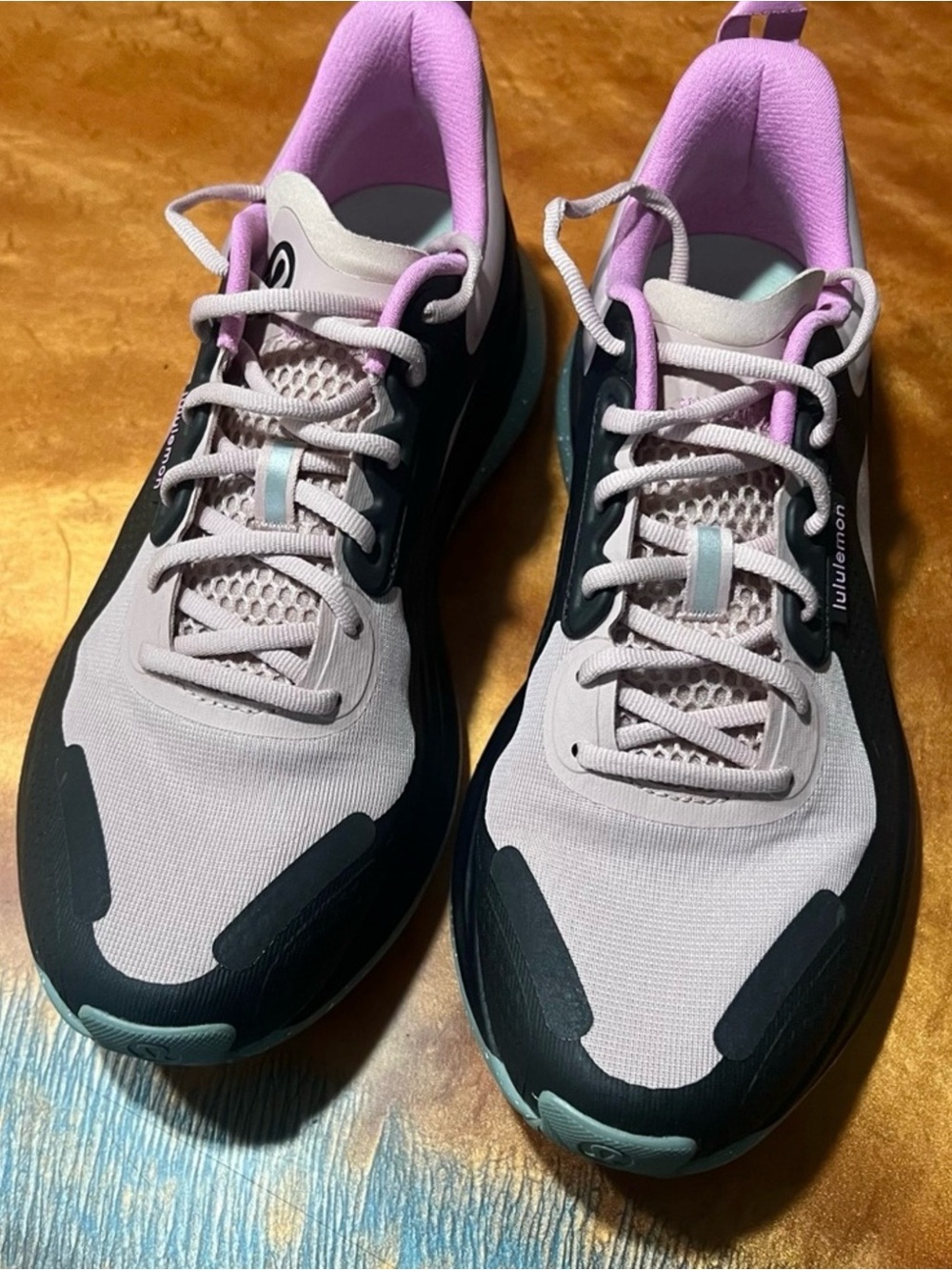 Lululemon Blissfeel Trail Womens Running Shoe Mink Berry/Black/Misty Glade 8.5 - Picture 7 of 10